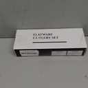 EWFEN 24-Piece Black Silverware Set with Steak Knives, Black Flatware Set for 4, Food-Grade Stainless Steel Tableware Cutlery Set, Mirror Finished Utensil Sets for Home Restaurant, Round Edge