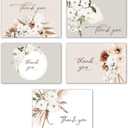 Gooji 4x6 Boho Floral Thank You Cards with Envelopes Bulk 20-Pack Matching Envelopes Assorted Watercolor Birthday Party, Baby Shower, Bridal, Weddings, Blank Notes Business Stationary