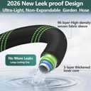 25 ft Garden Hose,2026 New Improved Lightweight All-Weather Water Hoses, Ultra Durable and Flexible Garden Hose with 10-Function Spray Nozzle, Leak-Free Connections Garden Hose for Yard, Lawn,Outdoor