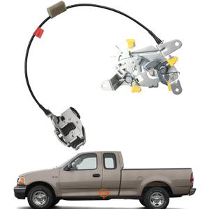 TQPONLY Left Rear Door Latch, Compatible with 1997-2004 Ford F250 F150 Extended Cab Lower Driver Side Replaces 6L3Z-18264A01-C