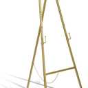 ARTASY 50" Gold Easel Stand for Wedding Signs, Posters, Portable Artist Easel for Painting Canvas, Large Display Easel for Home and Office