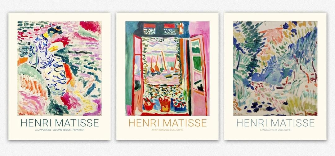 Matisse Posters Set of 3 Matisse Prints High Resolution Matisse Wall Ar Posters  16"x24" Unframed