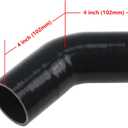Ucreative 45 Degree Elbow ID: 2.5" (63mm) 4-Ply 5mm Thickness High Performance Silicone Hose Coupler with T-Bolt Clamp