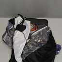 Frienda 10 Pcs American Flag Wood Deer Skull Camo Car Accessories Set 4th of July Patriotic Seat Covers Steering Wheel Cover Keyring Cup Holder Armrest Pad Seat Belt Pads Wrist Strap for Truck