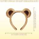 2 Pcs Bear Ears Headband Animal Headband Bear Ear Hair Bands for Halloween Party Birthdays Cute Headband