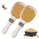 Digital Measuring Spoon Scale, Accurate Electronic Measuring Spoon with Conversion, Household Digital Measure Cup Scale with LED Display, Kitchen Food Scale Scoop for Weighing Baking Cooking (2)