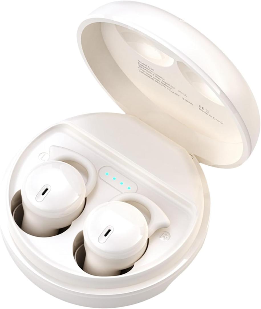 Invisible Sleep Headphones,Sleep Earbuds for Side Sleepers,Sleeping Earbuds Comfortable Noise Blocking, Bluetooth 5.3 Wireless Headphones for Sleeping,Running,Driving - White A1