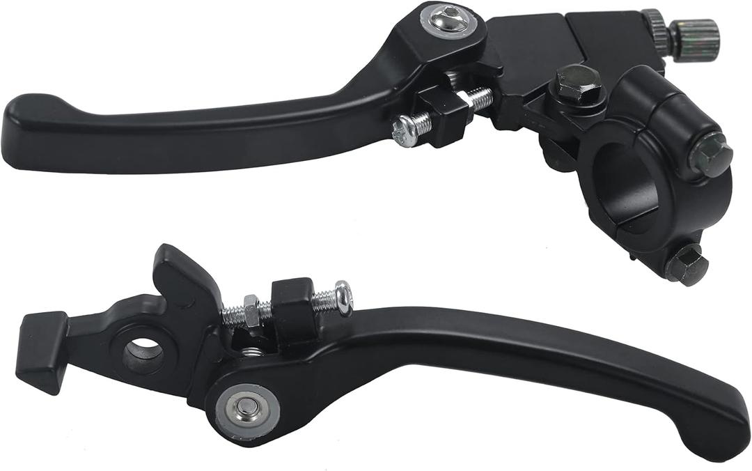 Stylemafia Black Folding Aluminum Clutch Brake Lever Compatible with 22mm 7/8 inch Handlebar 110cc 125cc 140cc TTR 125cc SSR Xmotos Apollo 125 Pit Dirt Bike Motorcycle