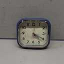 4.5" Vintage Retro Analog Alarm Clock, Super Silent Non Ticking Clock with Manual Light, Snooze, Battery Operated, Simply Design, for Living Room, Bedroom, Bedside, Desk(Blue)