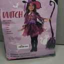 Spooktacular Creations Child Girl Orange Purple Witch Costume, Toddler Witch Outfit Set for Kids Halloween Dress Up Parties (Medium(8-10 yrs), Pink)