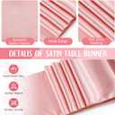 Tudomro 12 Pcs White and Rose Gold Disposable Plastic Tablecloths and Satin Table Runner Set, 54 x 108 Inch Tablecloth, 12 x 108 Inch Table Runners for Wedding Baby Shower Birthday Party