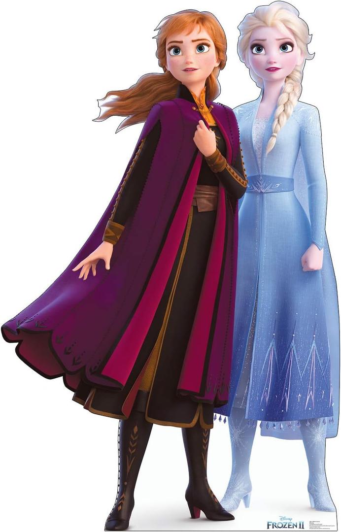 Cardboard People Anna & Elsa Life Size Cardboard Cutout Standup - Disney's Frozen II (2019 Film)
