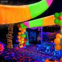 KatchOn, Neon Fringe Banner  8.2 Feet, Pack of 2 | Neon Banner for Rave Party Decorations, Glow Parties Glow in The Dark Streamers for Birthday, Bachelorette Party (Neon Orange, Green and Hot Pink)