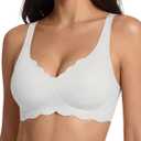 Tankaneo Womens Wireless Jelly Bras No Underwire Soft Bralette Comfortable Full Coverage Seamless T Shirt Bra (XX-Large)