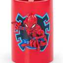Jay Franco Marvel Spiderman 2 Piece Bathroom Set - Red & Blue Soap Dish & Toothbrush Holder Set - Kids Resin Bathroom Accessories