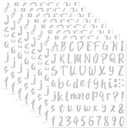 Outus 576 Pcs 8 Sheets Glitter Letters Stickers Self Adhesive Vinyl Letter Alphabet Number Stickers Mailbox Numbers Sticker, Decals for Classroom Decor, Sign, Door(1 Inch,Silver)