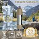 Miniwell L630 Portable Water Filter with Upgraded Vacuum Packaging - 25 Year Storage, Long Lasting and Versatile Usage Options, Single