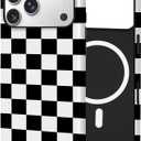 Mokiy TPU Phone Case for iPhone, MagSafe Wireless Charging Compatible, Shockproof Slim Fit Protective Cover with Anti-Yellowing & Raised Camera Protection (Grid 1, iPhone 17 Pro Max(6.9"))