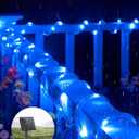 Brightown Solar String Lights Outdoor, 39FT 100 LED Rope Lights Solar Powered with 8 Lighting Modes, Waterproof Solar Patio Lights, Solar String Lights for Outside Tree Yard Halloween Decoration, Blue