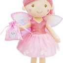 June Garden 17" Tooth Fairy Doll Anastasia - Plush Stuffed Soft Doll Girl Gift - Pink Outfit and Wings