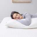 White Goose Feather and Down Body Pillow Pillows Size 20 Inches x 54 Inches