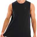 HODOSPORTS Tank Tops Men Workout Sleeveless Muscle Shirt Gym Tank Tops for Men Athletic Running Beach Loose Fit Tees Black, XXL
