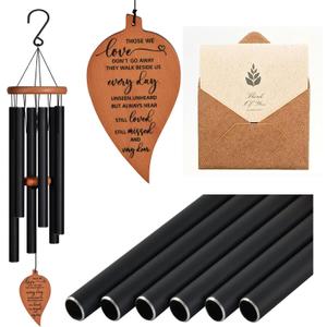 Memorial Wind Chimes w/Leaf Pendant, Sympathy Gifts for Loss of Loved One, Bereavement Gift Condolence Funeral Gifts for Loss of Mother Father