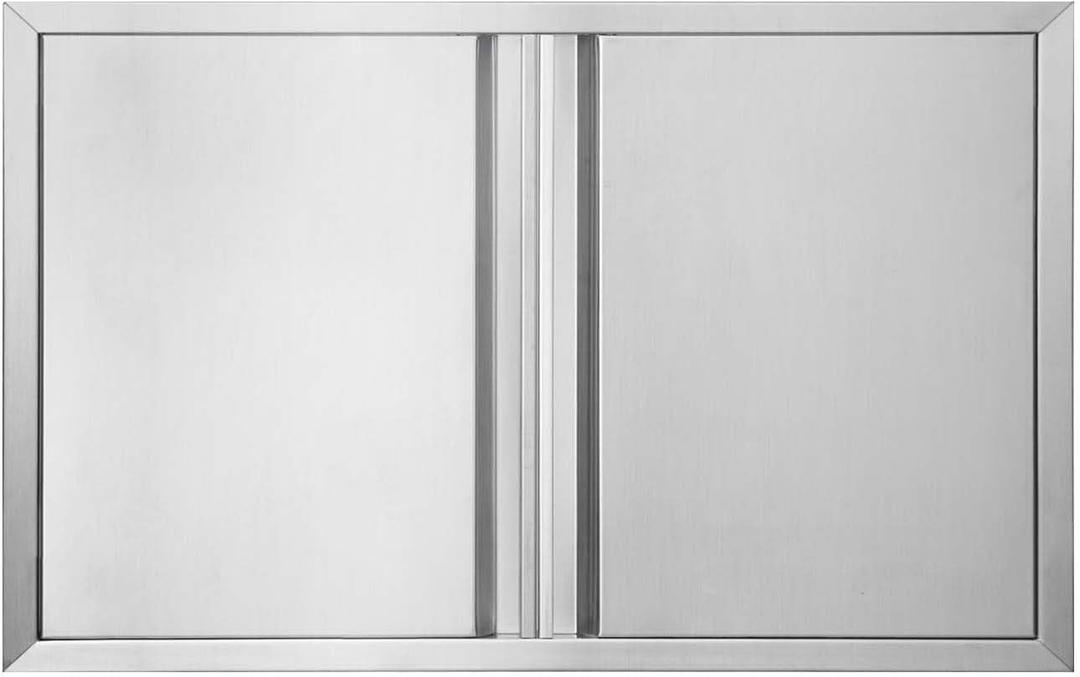 BI-DTOOL Outdoor Kitchen Double Doors 30" W X 21" H BBQ Access Door Thickened 304 Brushed Stainless Steel Doors for Indoor/Outdoor Kitchen Outdoor Cabinet Barbeque Grill or BBQ Island