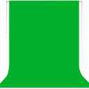 Green Screen Backdrop for Photoshoot, Professional Photo Backdrop Background Curtain for Product PhotographyPortraits, Wedding, Party, Live Streaming Video Recording 7X10 FT