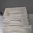 OIAHOMY Storage Basket for Shelves, Closet Cube Storage Bins Baskets for Clothes Blanket Towels, Baby Nursery, Toy Baskets Box, Woven Rope Basket, 15.75 * 11.81 * 7.09 IN, 2 Packs White