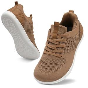 JIASUQI Men's Walking Shoes Wide Toe Sneakers with Arch Support Barefoot Shoes for Men, 44