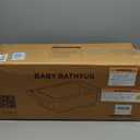 Collapsible Baby Bathtub with Stand - Clear Big Baby Bath Tub with Thermometer | Parents Spine Save Infant Baby Tub Foldable Newborn Toddler Bathtub for Baby Girl Boy 0 to 36 Months, Grey