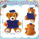 Leyndo 2026 Graduation Plush Bear with Picture Frame Diploma Cap 9 Inch Congrats Grad Plush Stuffed Animal Bear Graduation Keepsake Gifts for Graduate(Royal Blue)