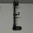 AmoiChic Adhesive Wall Mounted Pot Pan Rack, Kitchen Wall Mounted Detachable Pan Lid Utensils Organizer Hanging Rail with 8 Hooks for Kitchen Bathroom Bedroom,17.7''