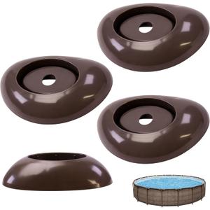 4 Pcs Pool Leg End Caps 5-1/4" 3-5/8" 1" Fit for Coleman 2022-2023 18ft x 48in, 24ft x 52in, 22ft x 52in Round Above Ground Swimming Pool Foot Supports, for 2.5" x 1.75" Frame Vertical Legs
