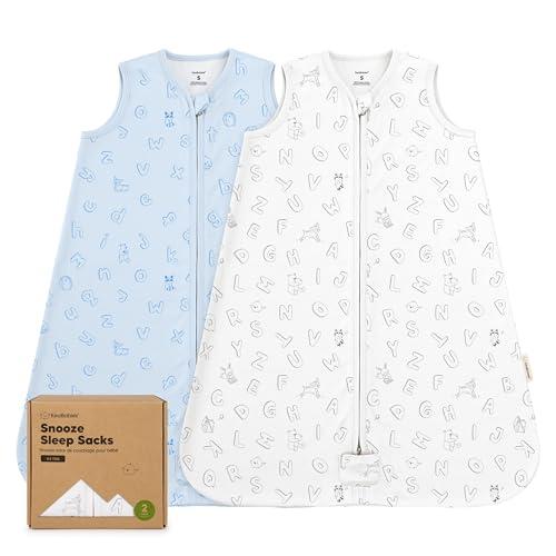 2-Pack Baby Sleep Sacks, Zipper Wearable Blanket -0.5TOG Organic Cotton,Lightweight,Soft Cozy Infant Sleeping Sack 3-6 months,Easy to Wear Small Newborn Transition Swaddles Sleepsacks(ABC Land Sky, S)