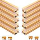 10 Pack 3.3ft/1 Meter Invisible Recessed YW-Shape LED Aluminum Channel System with Milky Cover& End Caps, Suitable for 6mm LED Strip Light Installations (Gold, 10 Pack)