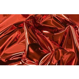 Luvfabrics Chrome Mirror Glossy Vinyl Fabric for Shoes Bags Clothing Upholstery Sewing (Red)