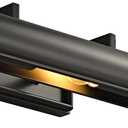 Picture Lights 24" Black Picture Light 3-Light Gold Wall Sconce (Black, 24 in)