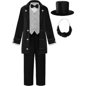 ReliBeauty Abraham Lincoln Costume Kids Douglass Costume for Boys 160