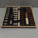 Chess Set 15'' Chess Board Wooden Magnetic Folding Chess Board Set for Adults & Kids Checkers Game for Kids Portable Travel Chess Game for Beginner 2 Extra Queens (Walnut Color)