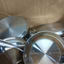 Cuisinart Chefs Classic 11-Piece Stainless Steel Pots and Pans Set, Cookware Set Compatible with Induction, Electric, Gas Cooktops, Aluminum Core for Even Heat, Cool Grip Handles, Dishwasher Safe