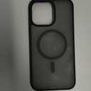Magnetic for iPhone 13 Case/iPhone 14 Case,Shockproof Protective Durable Slim Translucent Matte Anti-Fingerprint Phone Case,Black