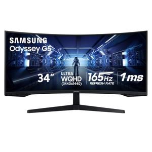 Samsung
Visit the Samsung Store
4.3
4.3 out of 5 stars
(2,697)
Samsung 34' Odyssey G5 Ultra-Wide Gaming Monitor with 1000R Curved Screen
165Hz, 1ms, FreeSync Premium, Large Display, Eye Comfort, Multiple Ports, WQHD (LC34G55TWWNXZA)
Amazon's Choice