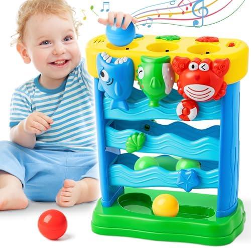 V-Opitos Musical Toy for 1, 2 Years Old Boys & Girls, Feeding Interactive Toys with Ball, Montessori Education Toys, Perfect Toddler Christmas Birthday Gifts