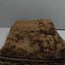 CozeCube Upgraded Shaggy Bath mat for Bathroom Non Slip 36" X 24", Super Soft Quick Dry Bath Rugs, Fluffy Plush Bathroom Rugs Machine Washable, Dark Brown