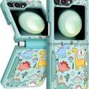 for Samsung Galaxy Z Flip 5 Case - Women Girls Boys Cute Phone Cover Girly Kawaii Aesthetic Unique Design Cartoon Dinosaurs Heavy Duty Shockproof Protective for Samsung Z Flip 5 Case 6.7 Inch