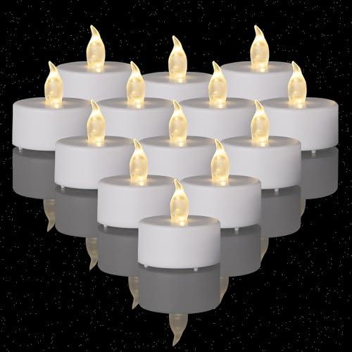 200PCS Flameless LED Tea Lights Candles, Realistic and Bright Flickering Long Lasting 200Hours Battery-Powered, Ideal Party, Wedding, Birthday,Halloween, Christmas ,Home, Table Decoration WarmWhite