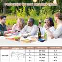 White Paper Tablecloths for Rectangle Tables 10 Pack, 54''108'' Disposable Table Cloth for 3-9 Ft Tables, Paper & Plastic Party Table Cover for Birthday, Outdoor, Wedding, Banquet