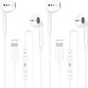 Wired Headphones for iPhone Earbuds with Lightning Connector,2 Packs Built-in Mic & Volume Control HiFi Stereo Nosie Reduction Earphones Compatible with iPhone 14/13/12/11/XR/XS/X/8/7 Support All iOS